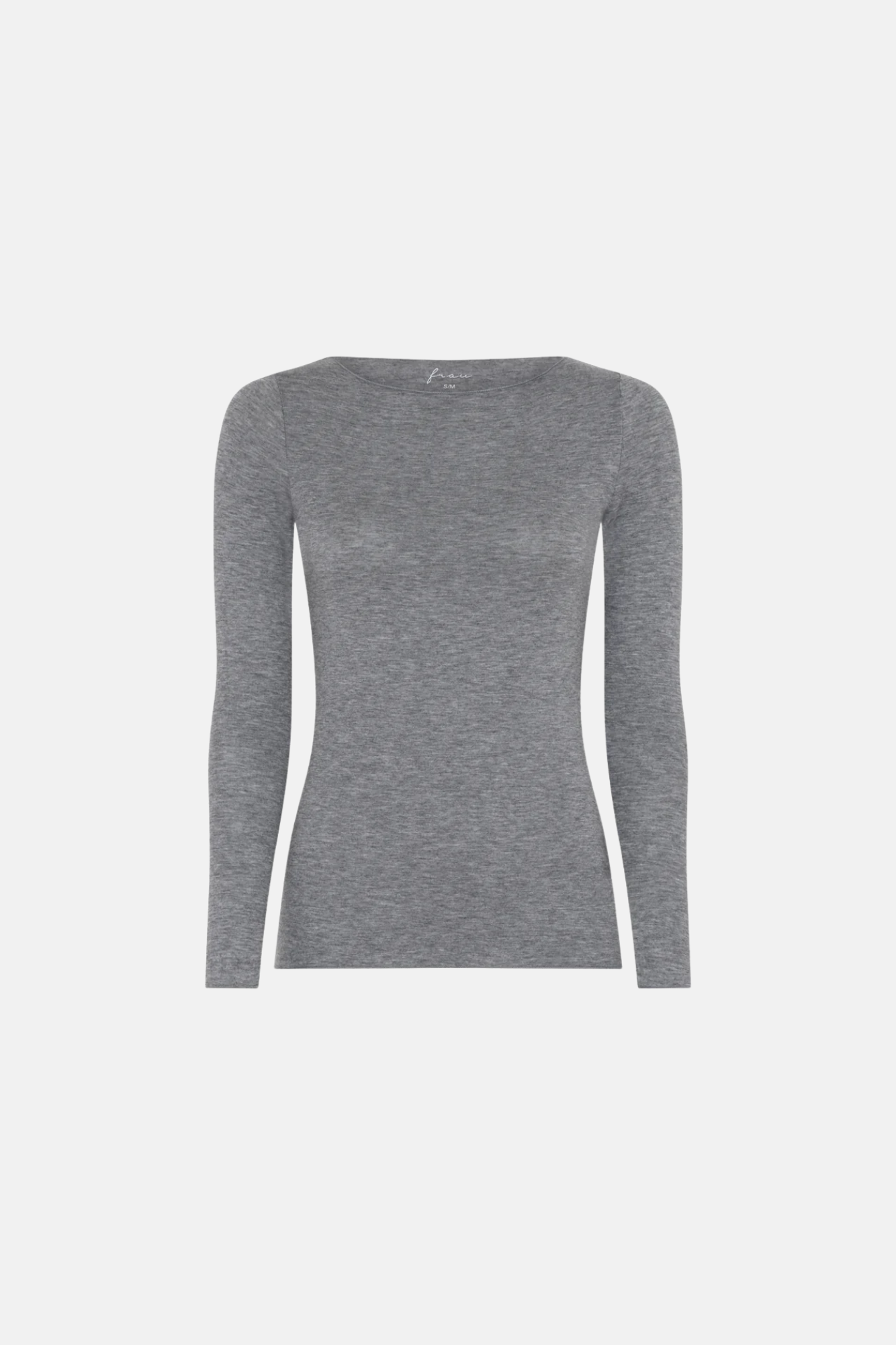 Frau Lima Boatneck Top | Medium Grey Melange